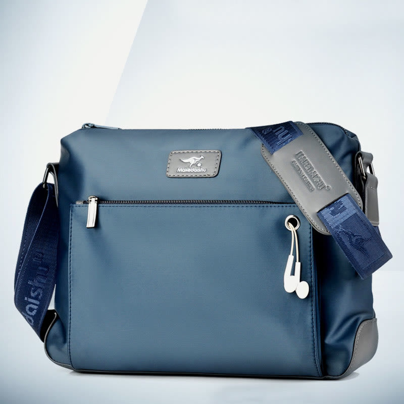 Umhängetasche für Herren, Business-Oxford-Stoff, horizontaler Tagesrucksack