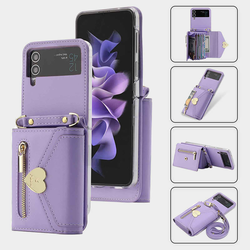 Handyhülle für Samsung Card Zipper Schutzhülle Geldbörse