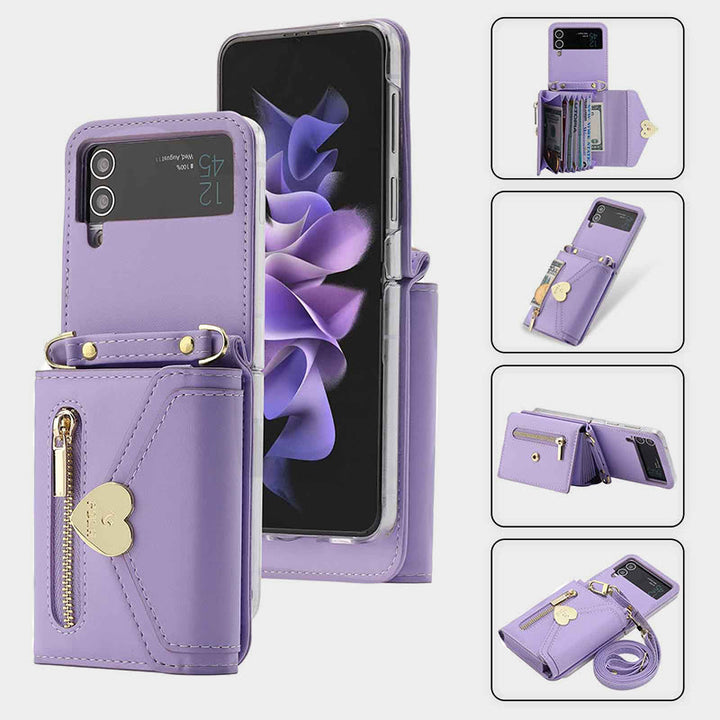 Handyhülle für Samsung Card Zipper Schutzhülle Geldbörse