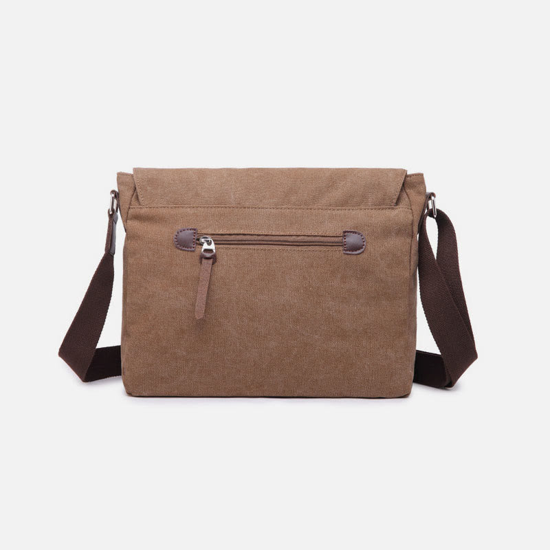 Kuriertasche für Herren, große Kapazität, lässige Schultertasche aus Segeltuch