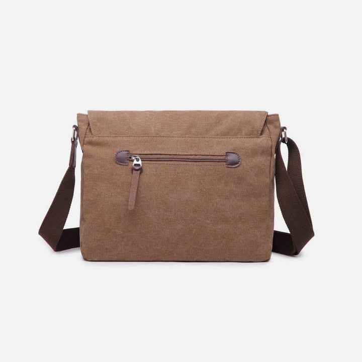 Kuriertasche für Herren, große Kapazität, lässige Schultertasche aus Segeltuch