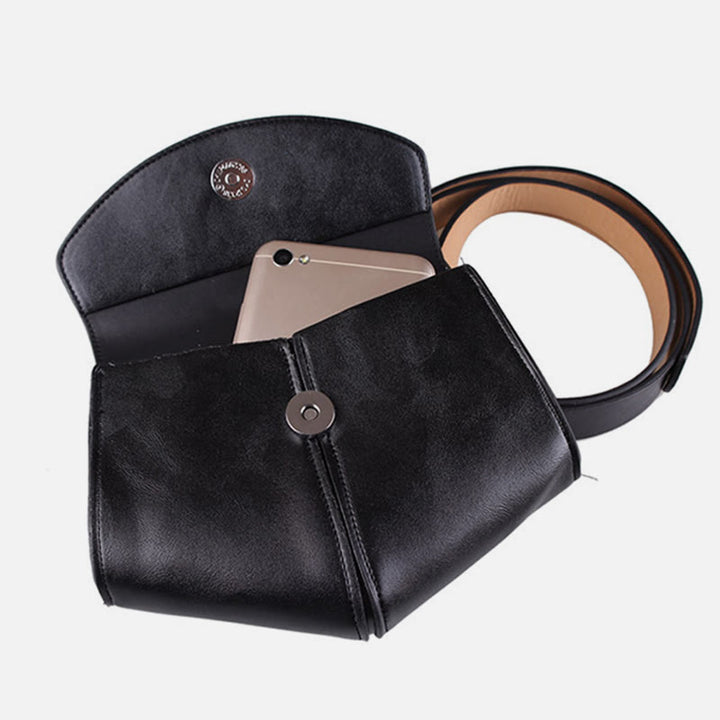 Gürteltasche aus Schlangenhautleder für Damen, veganes Leder