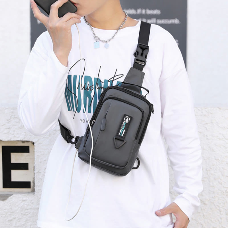 Praktische Crossbody Sling Bag für Männer, wasserdichte Reisetasche