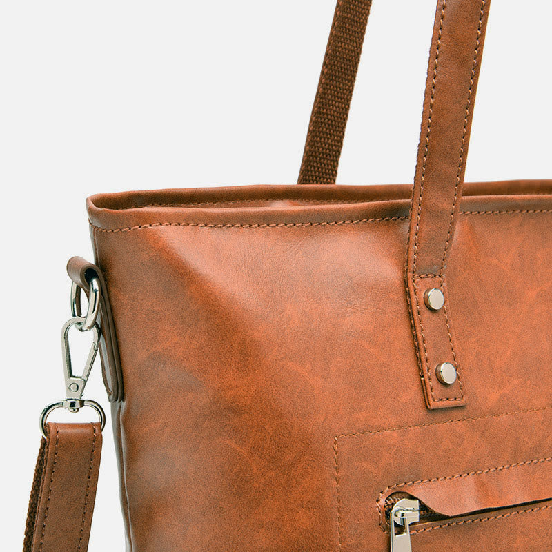 Retro Damen Umhängetasche aus weichem veganem Leder, Umhängetasche für Reisen - image 9