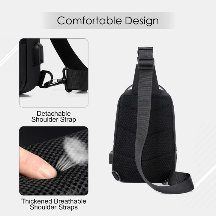 Wasserdichte Schultertasche Outdoor Casual Brusttasche für Wandern Radfahren Reisen 