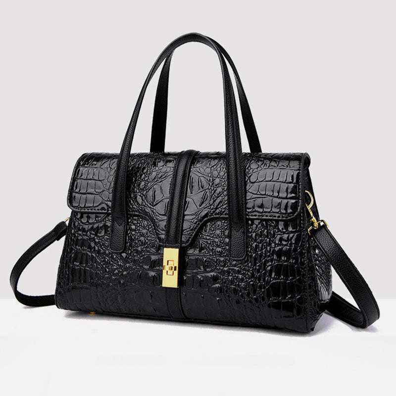 Handtaschen für Frauen Krokodilmuster Leder Crossbody Tragetasche