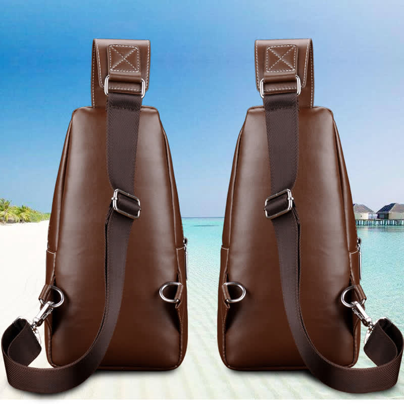 Männer Casual Reise Crossbody Brust Sling Tasche Ein Schultergurt