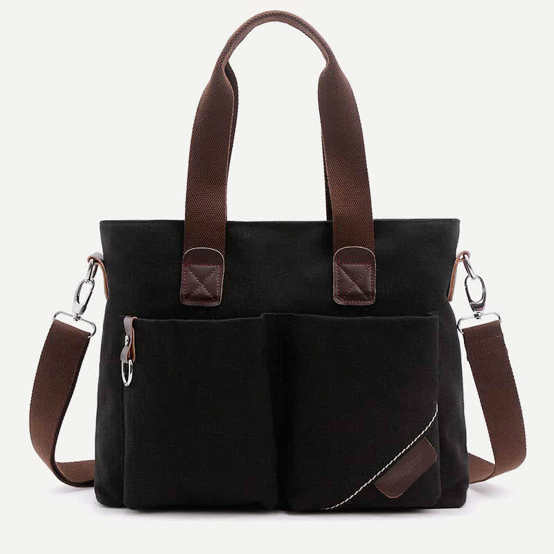 Canvas-Umhängetasche für Damen und Herren, Retro, lässige Handtasche, Arbeitstasche