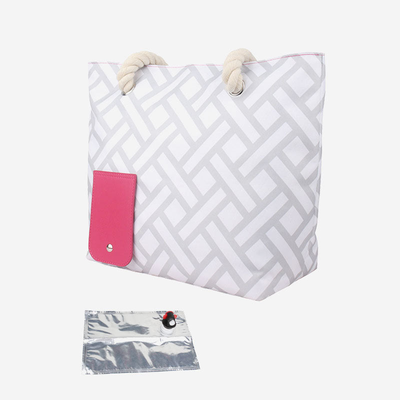 Große Strandtasche, Einkaufstasche, wasserdicht, großer Pool, mit Weinbehälter