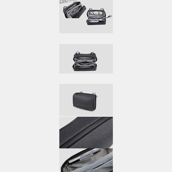 Leichte Aufbewahrungstasche mit Reißverschluss und mehreren Steckplätzen, tragbarer Organizer für Elektronikartikel, Make-up-Tasche