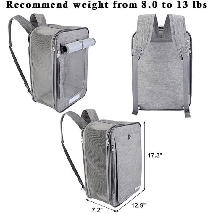 Haustier-Rucksackträger, faltbarer Haustier-Rucksack, Handtasche für Katzen und kleine Hunde