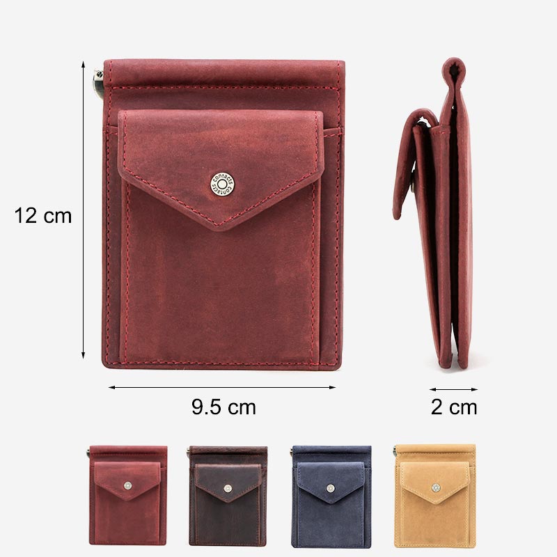 RFID Vintage Schlanke Geldbörse aus echtem Leder