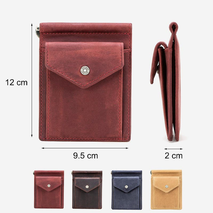 RFID Vintage Schlanke Geldbörse aus echtem Leder