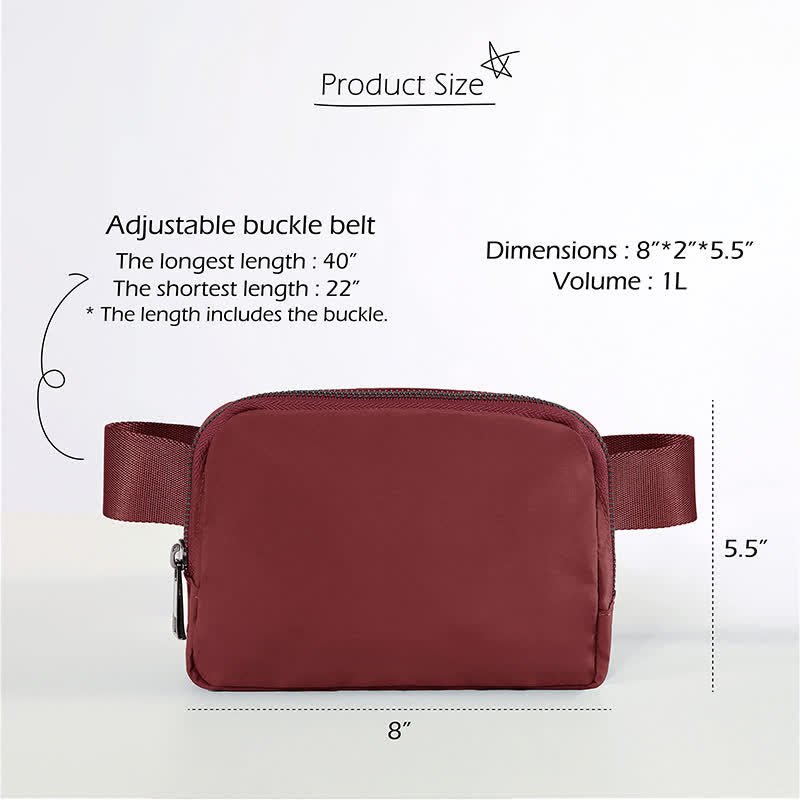 Unisex Gürteltasche Kleine Hüfttasche Hüfttasche Bauchtasche