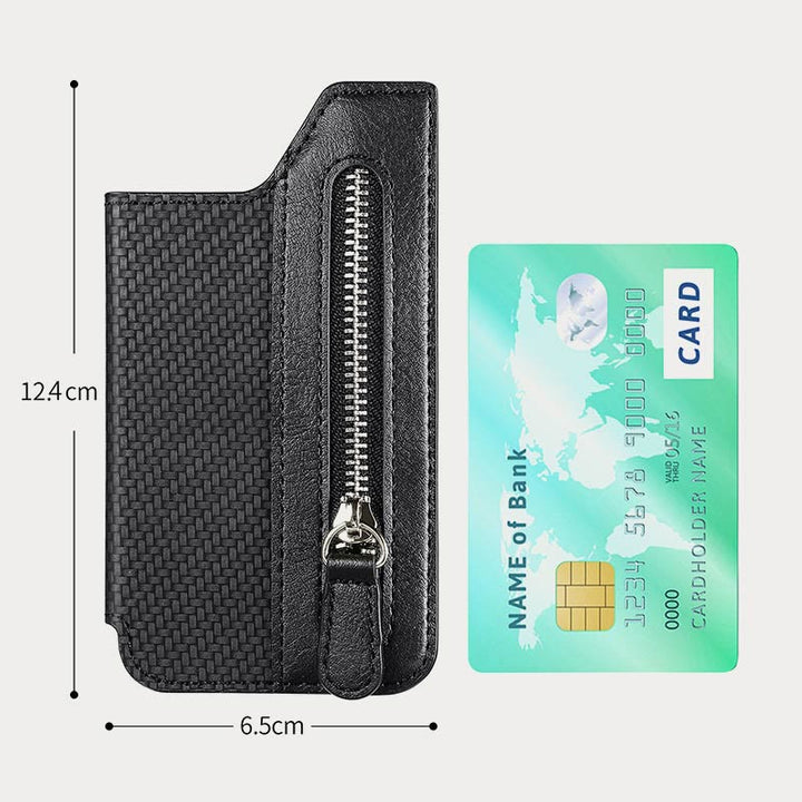 Brieftasche für Telefon Creative Stick Clamshell Style Zurück Kartenhalter