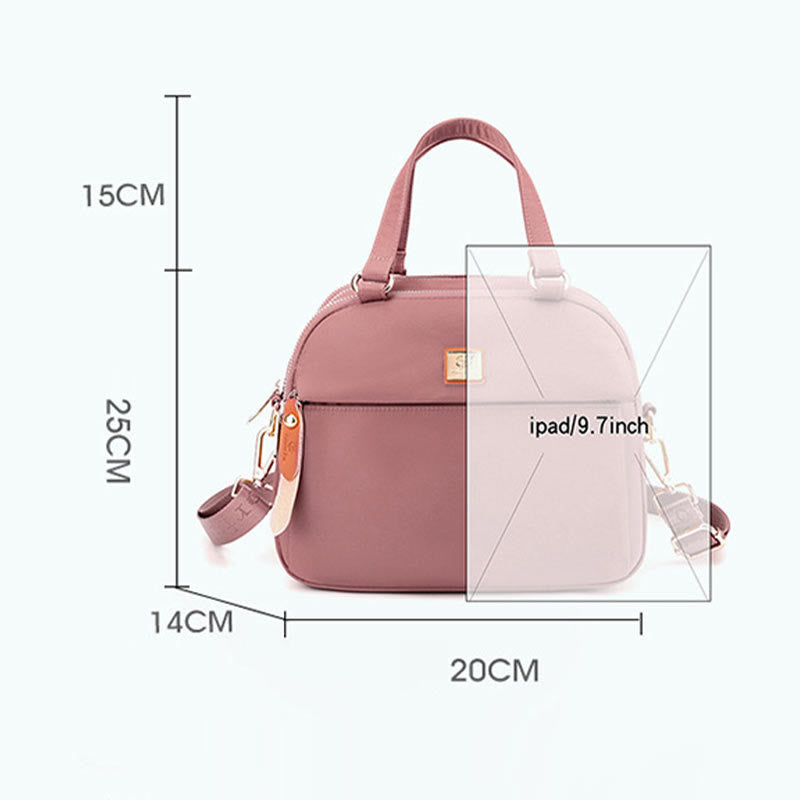 Handtasche für Damen, leicht, mehrere Taschen, abnehmbarer Riemen, Umhängetasche