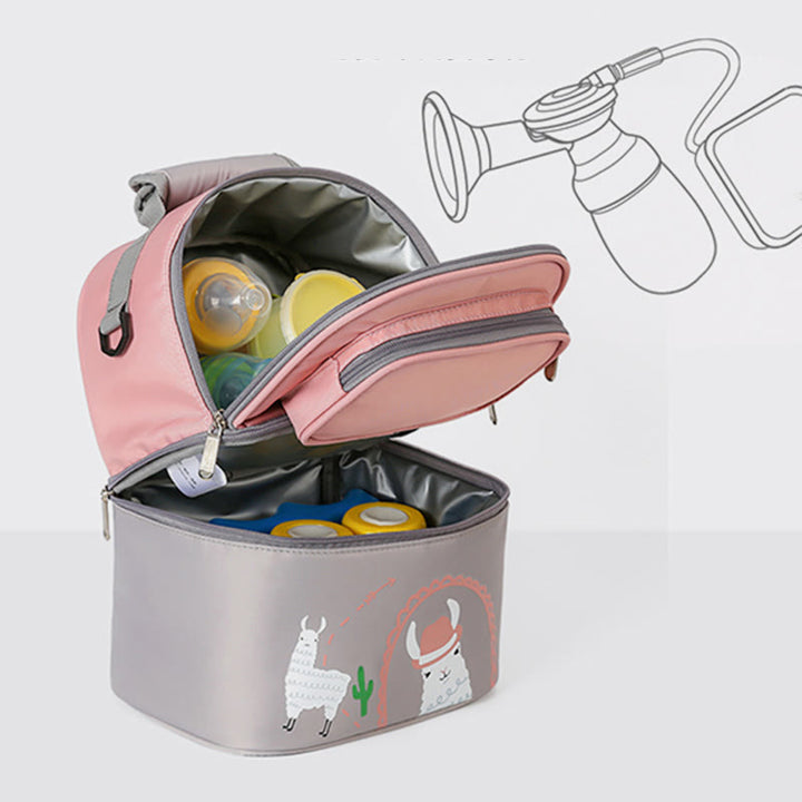 Mamatasche für Frauen Cartoon Multifunktionaler Outdoor-Rucksack mit zweilagigem Design
