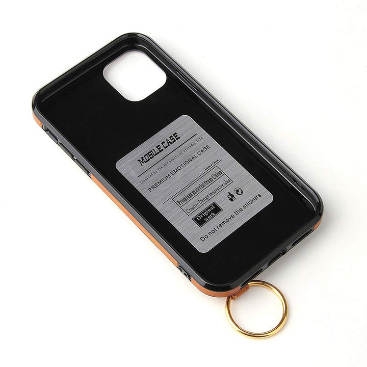 Leder-Handyhülle für iPhone und Samsung mit Kartenfach und Armband