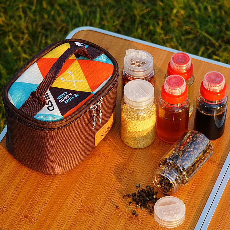 Aufbewahrungstasche für Outdoor-Camping-Grill-Mini-Gewürzflaschen-Set
